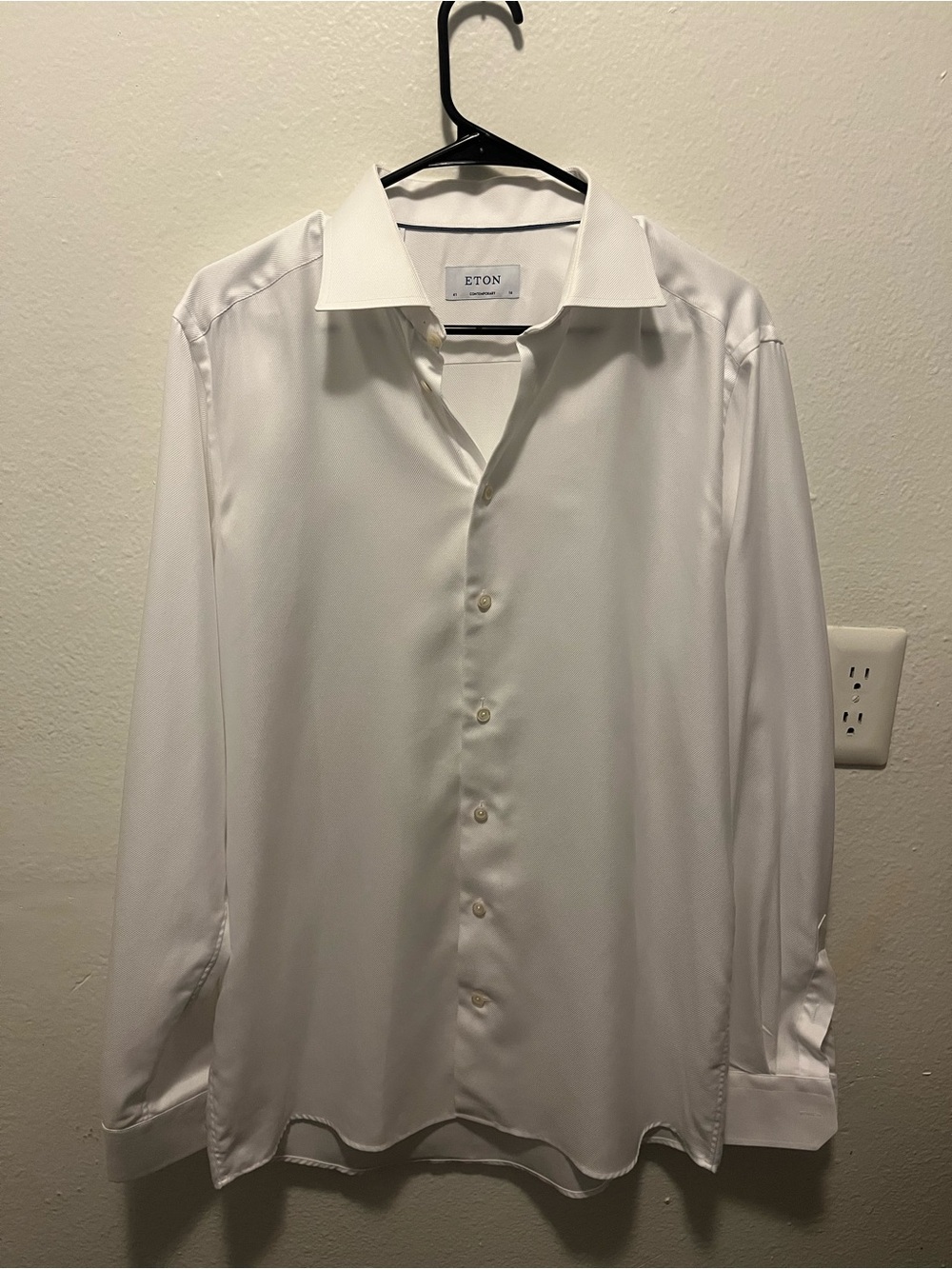 Eton Men's White Spread Collar Dress Shirt